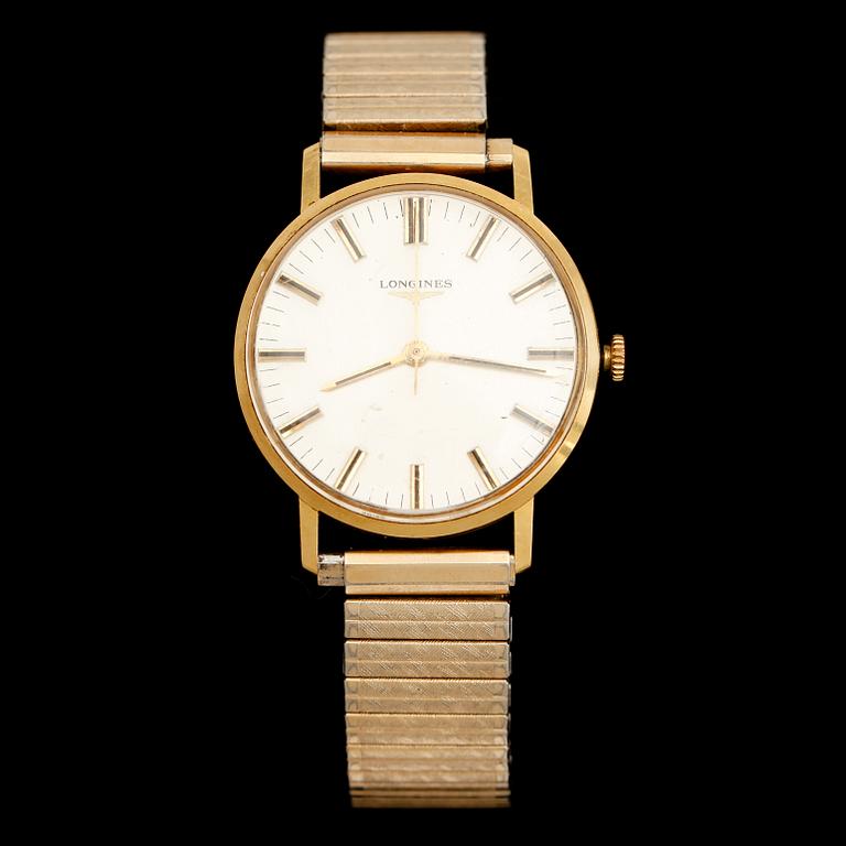 HERRARMBANDSUR, 18 k, Longines, 1970-tal.