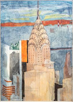 Jorge Castillo, a signed and dated mixed media on paper.
