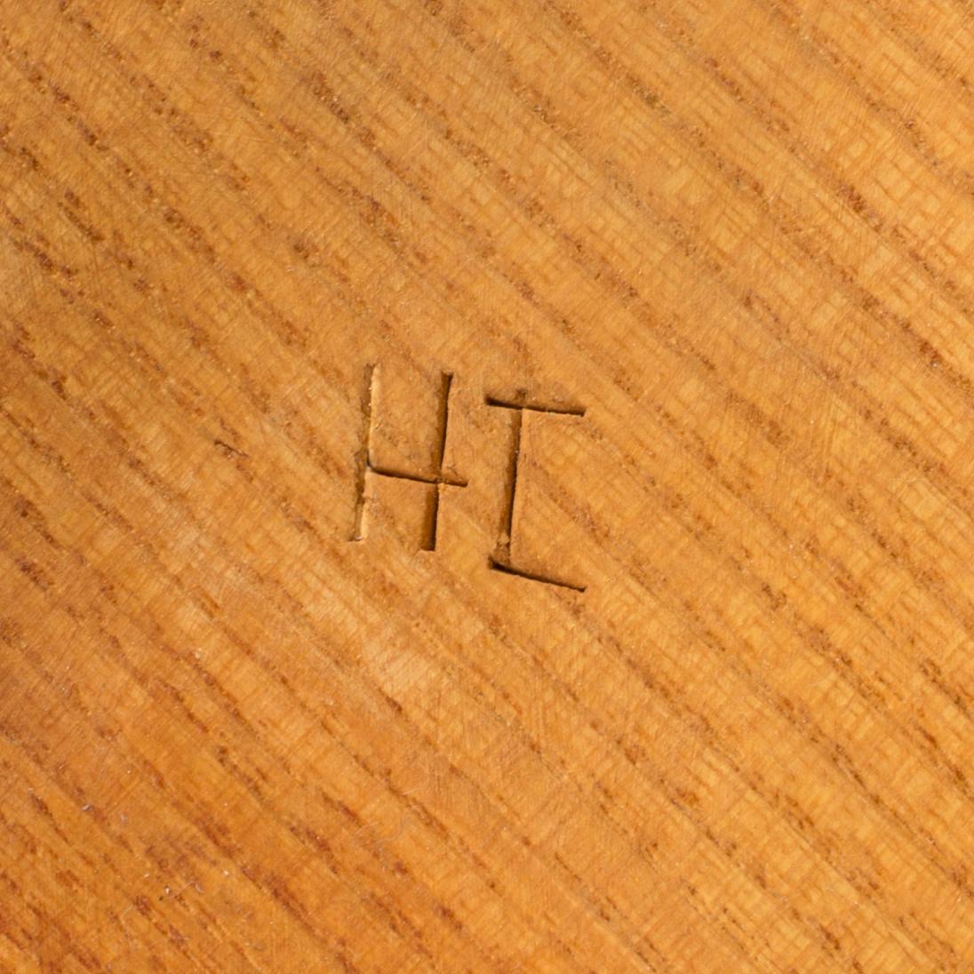 INGVAR HILDINGSSON, an oak stool from I.H. slöjd, second half of the 20th Century.