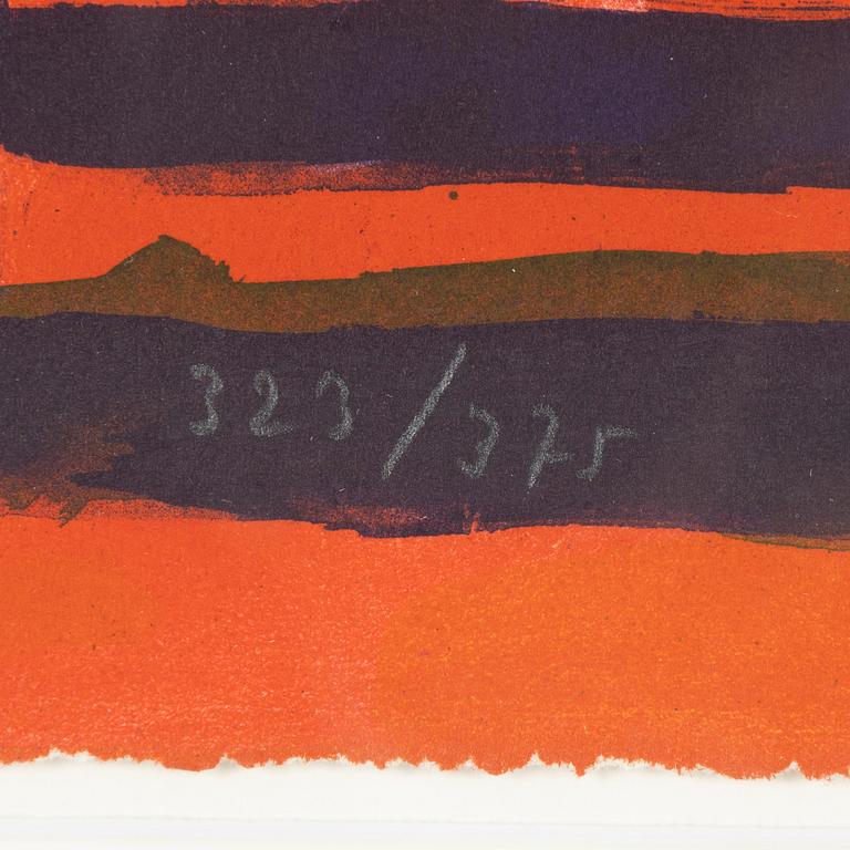 Peter Dahl, färglitografi, signerad 323/375.