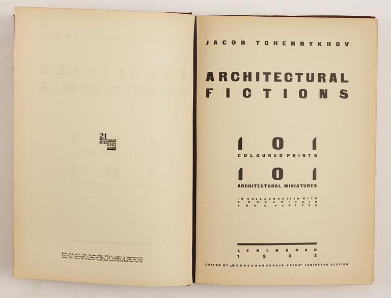 BOK, "Architectural Fictions" Jakob Chernikhov, Society of Leningrad Architects, Leningrad, 1933.