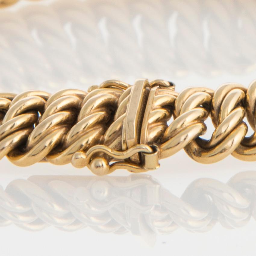 ARMBAND, 14K guld. Vikt ca 21 g.