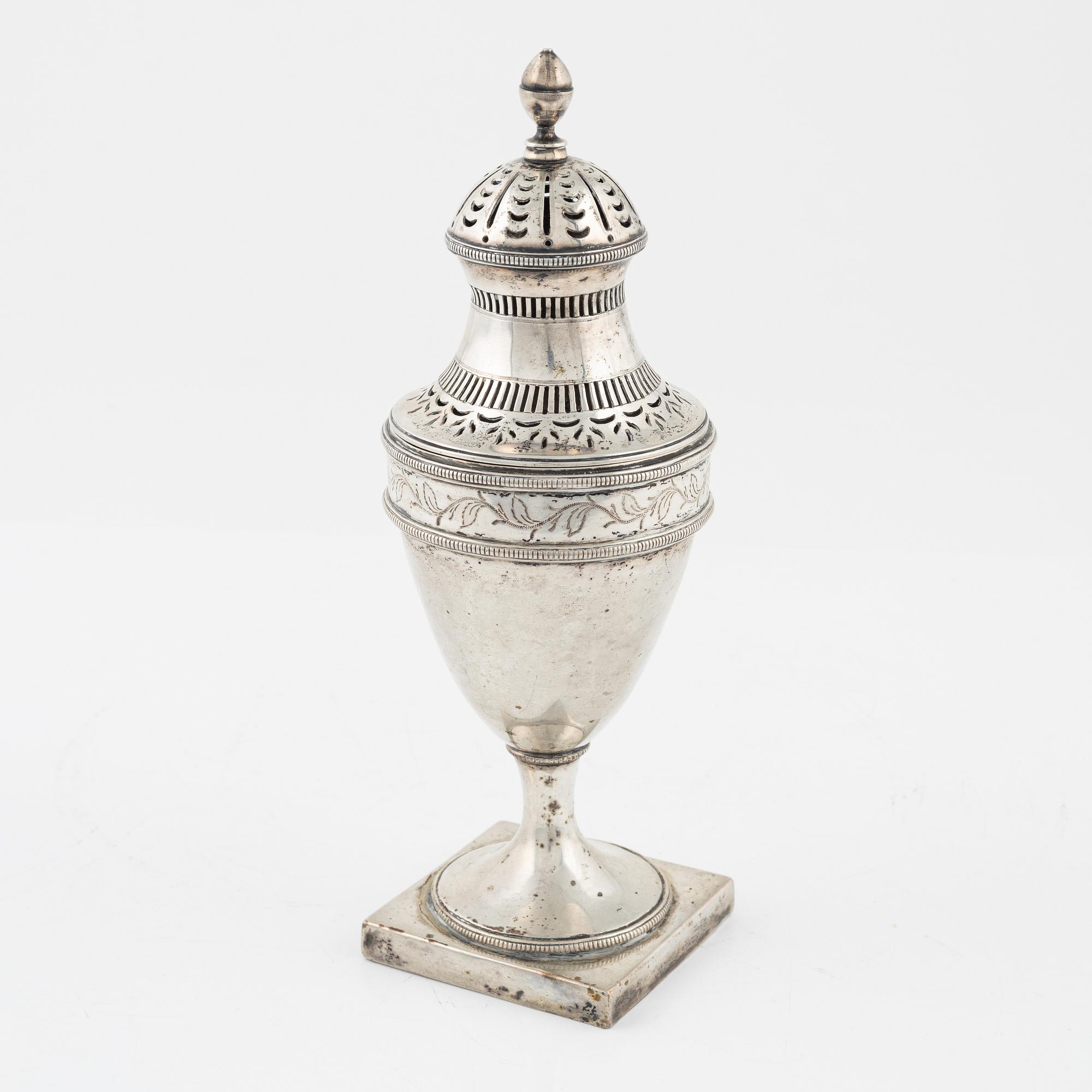 Sockerruska, Silver, Europa, tidigt 18/1900-tal.