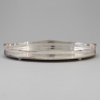 A silver plated tray, second half of the 20th Century.