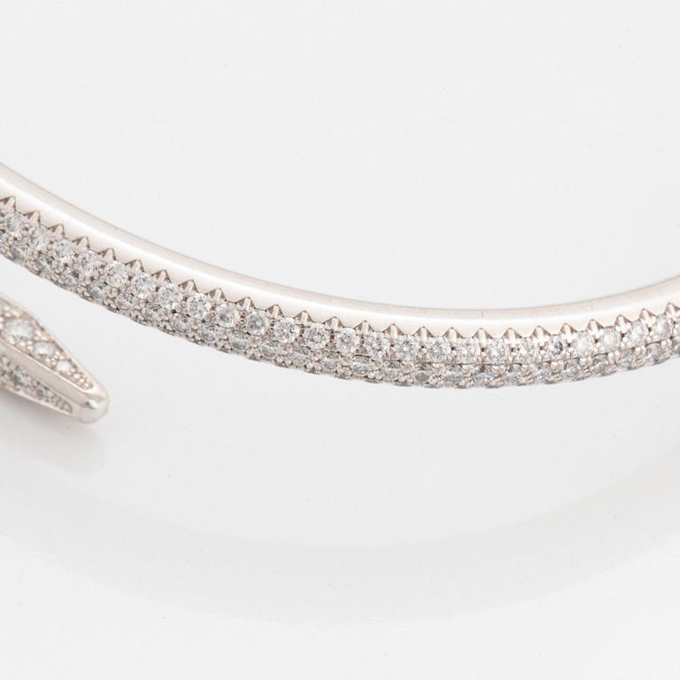 Cartier armband "Juste en Clou" 18K vitguld med runda briljantslipade diamanter.