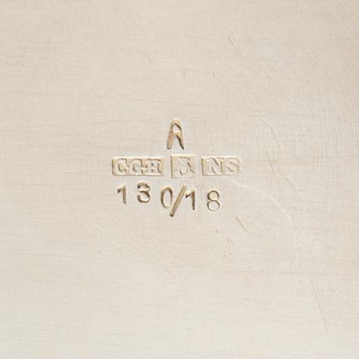 Serveringskarotter 6 st nysilver 1900-talets första hälft/mitt.