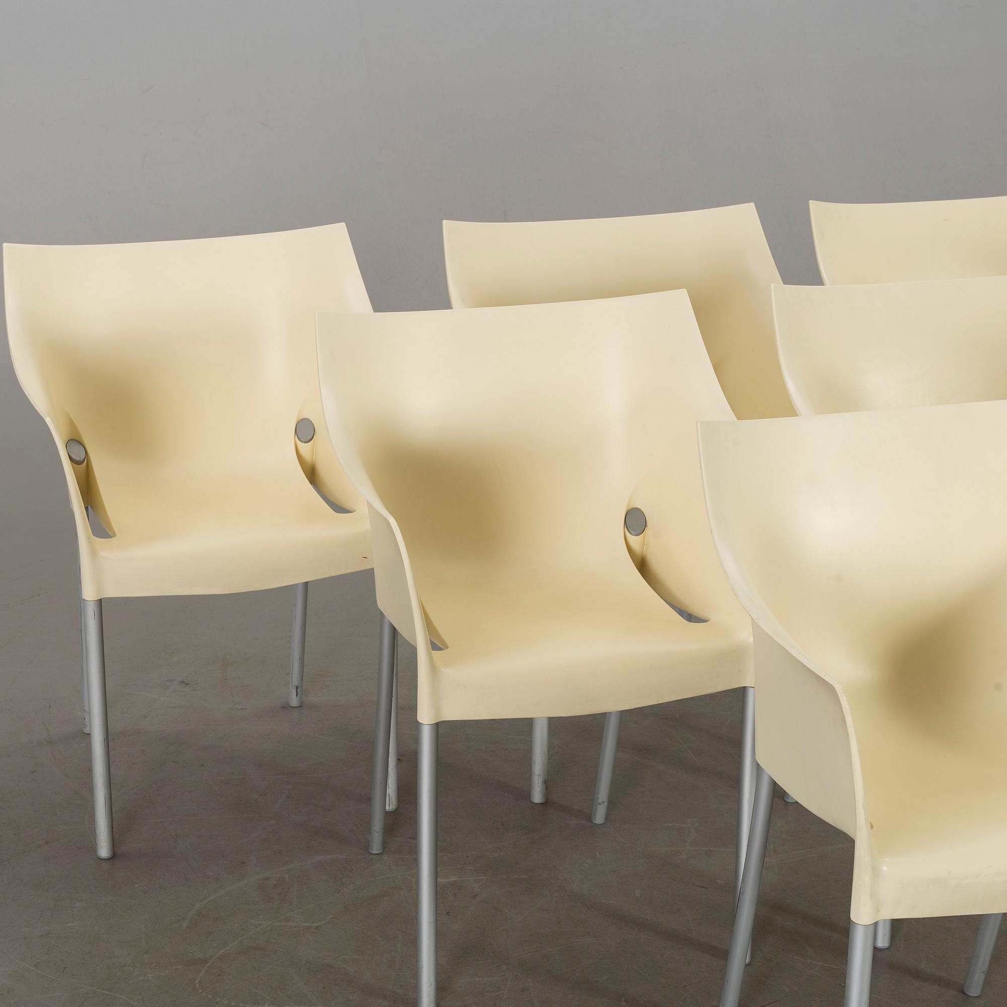 PHILIPPE STARCK, stolar 6 st "Dr No" för Kartell 1900-talets senare del.