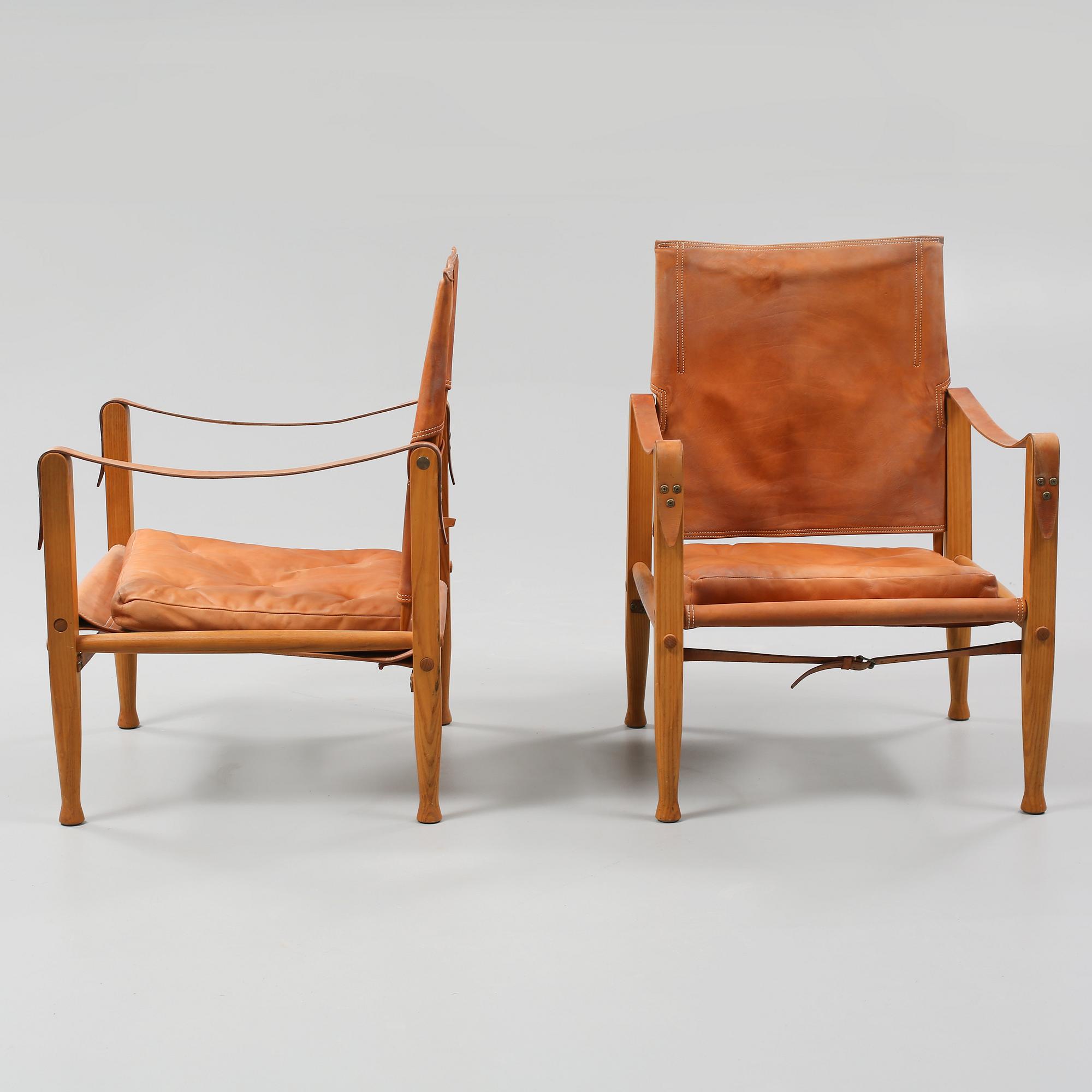 FÅTÖLJER, ett par, "Safari", Kaare Klint, Danmark, 1900-talets andra hälft.