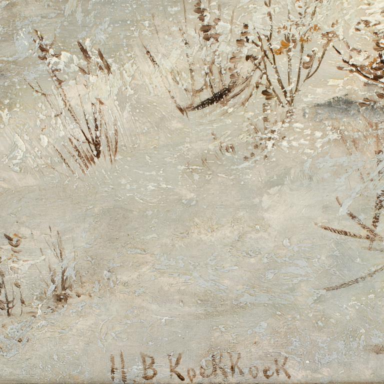 HENDRIK BAREND KOEKKOEK, olja på duk, sign.