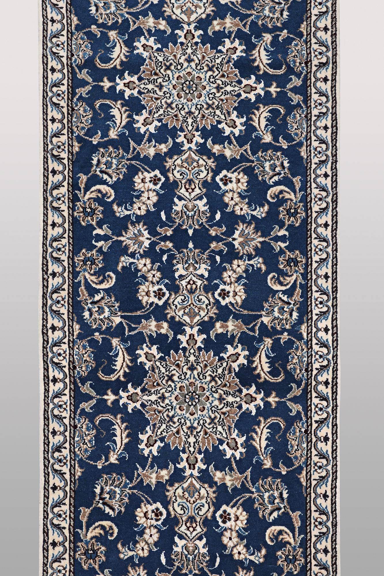 A runner carpet, Nain, part silk, ca 374 x 75 cm.
