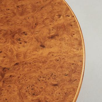a burled wood top table, deisgned by Josef Frank for Svenskt Tenn Sweden, probably 1950-60's.