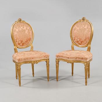 STOLAR, ett par, gustaviansk stil, tidigt 1900-tal.