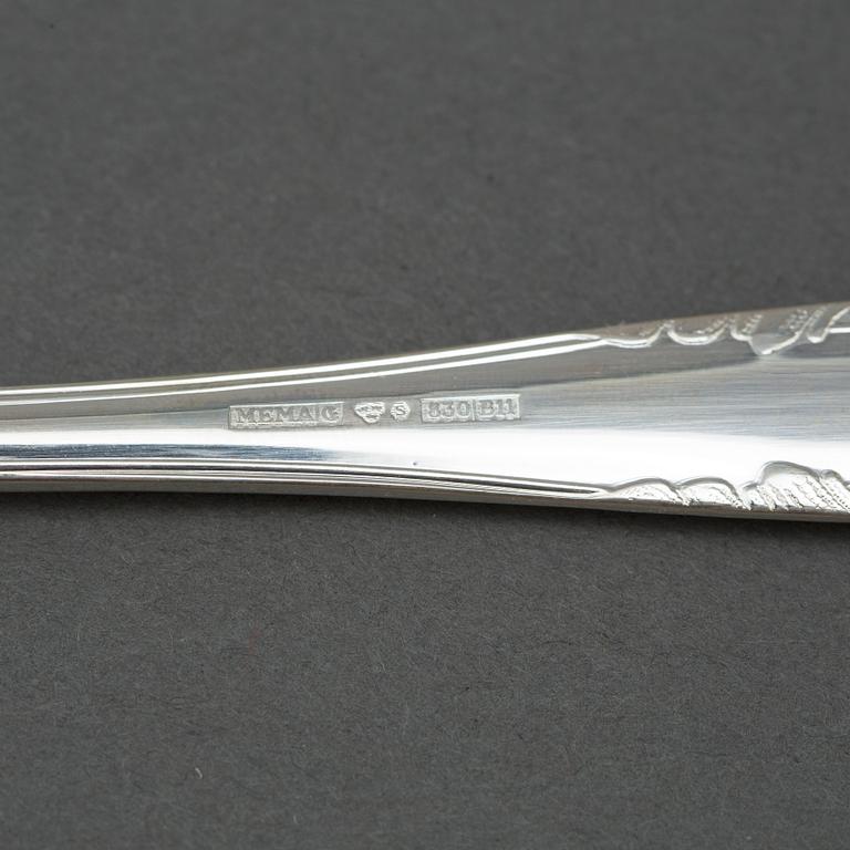 BESTICKSERVIS, silver, 35 delar, modell Herrgård, bland annat MEMA, 1990-tal.