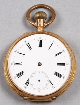 FICKUR, 18K guld, 1900-tal. Tot. vikt. ca. 75 g.