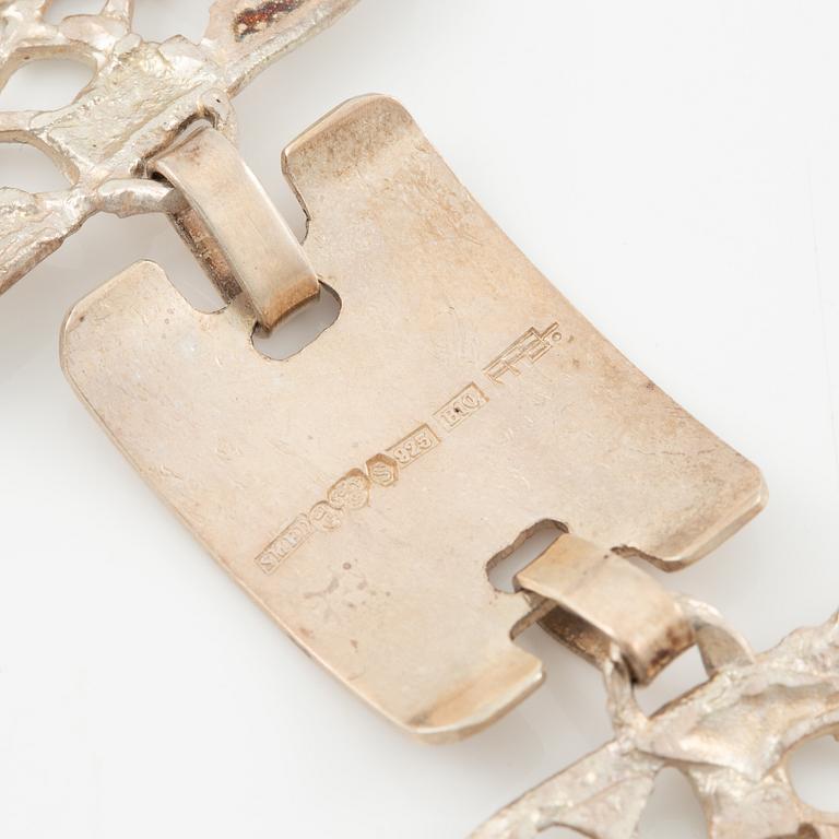 Lars Arby, three bracelets, sterling silver Gothenburg 1976, 1978 and 1982.