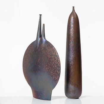 Joan Carrillo, two sculptures/vases.