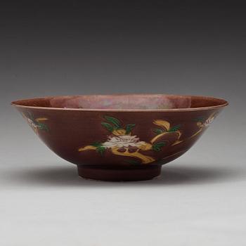 SKÅL, porslin. Qingdynastin, Kangxi (1662-1722).