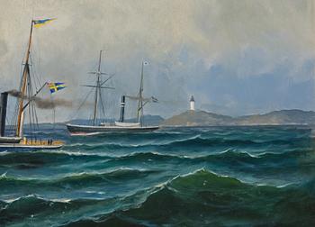 Christian Fredrik Swensson (Svensson), Christian Fredrik Swensson, "Norrköping" and cannon boats.