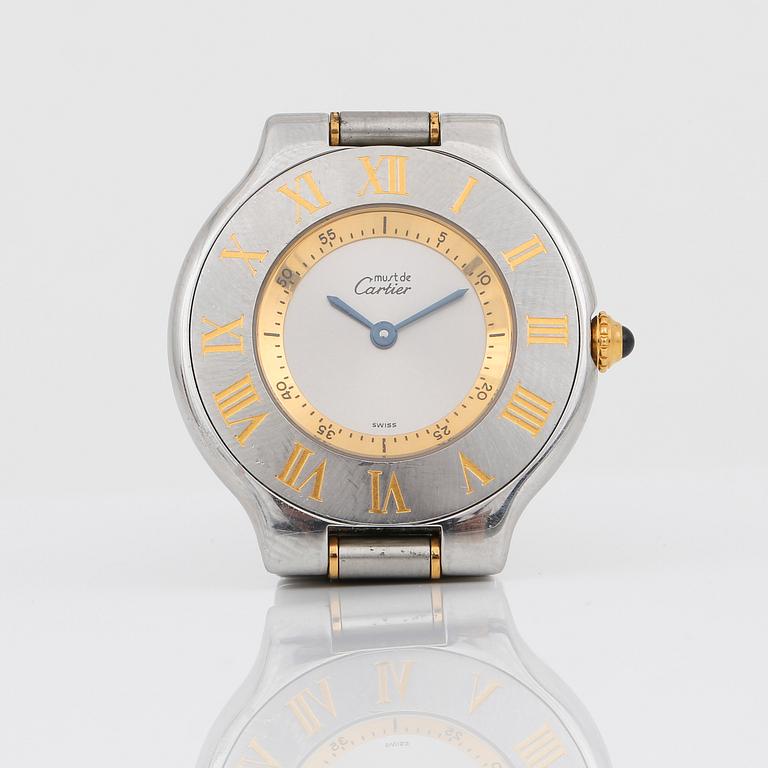 ARMBANDSUR, stål, Must de Cartier, Must 21, quartz, boettnummer 1330, PL 29083.