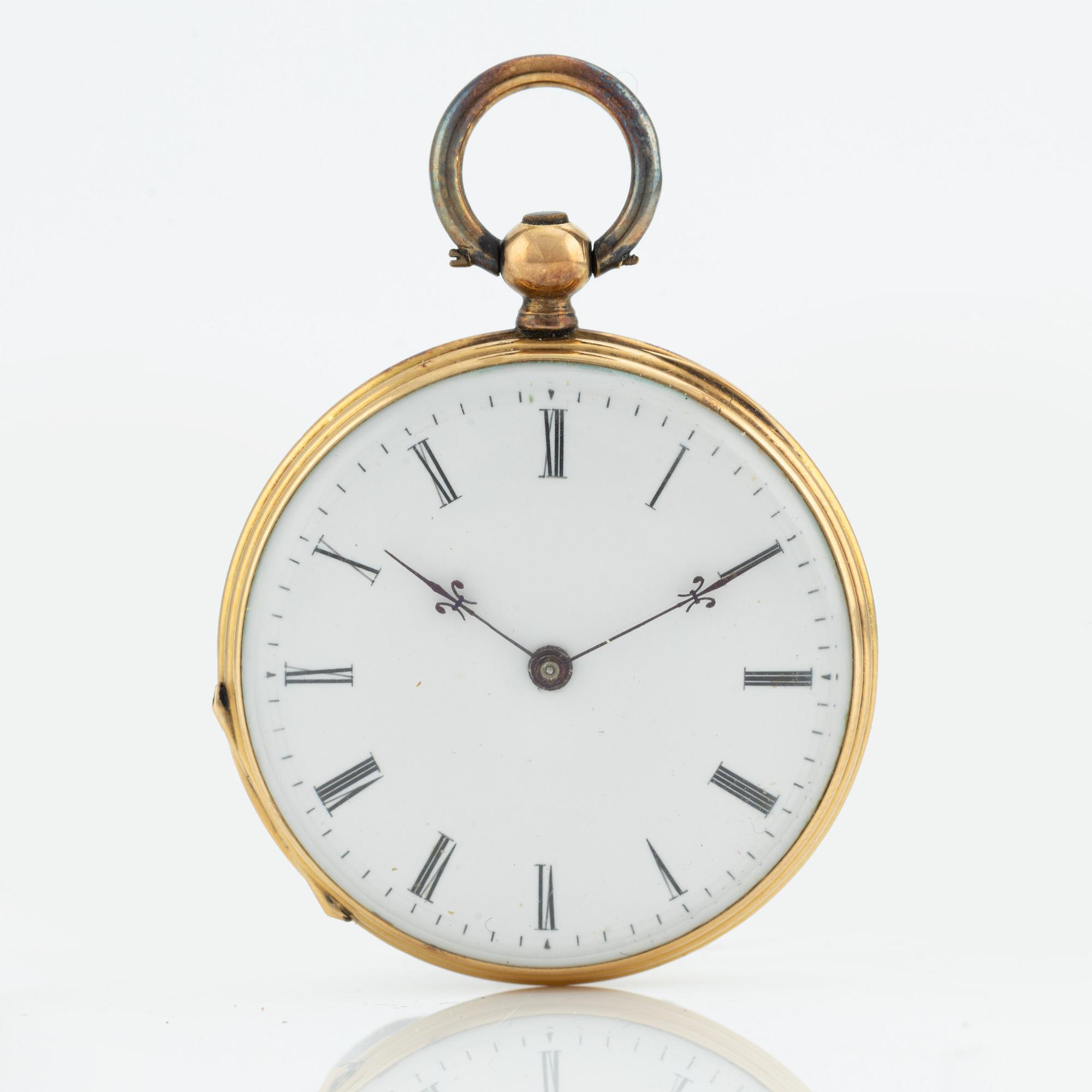 Fickur, 18K guld, 37,6 mm.