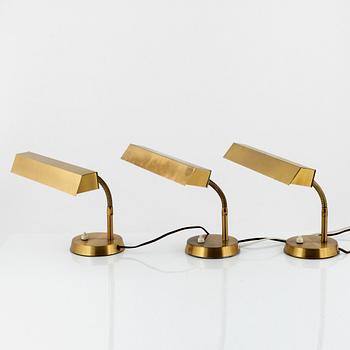 Bordslampor, 3 st, Boréns, 1900-talets andra hälft.