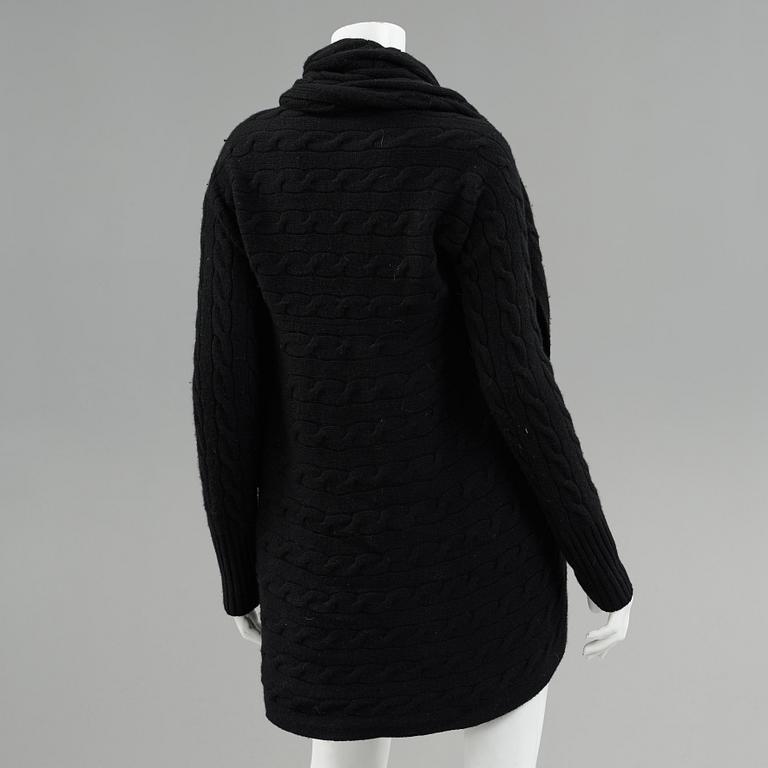 A cashmere cardigan by Ralph Lauren.