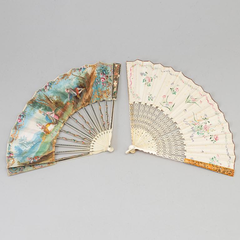 Två fan from 18/19th century.