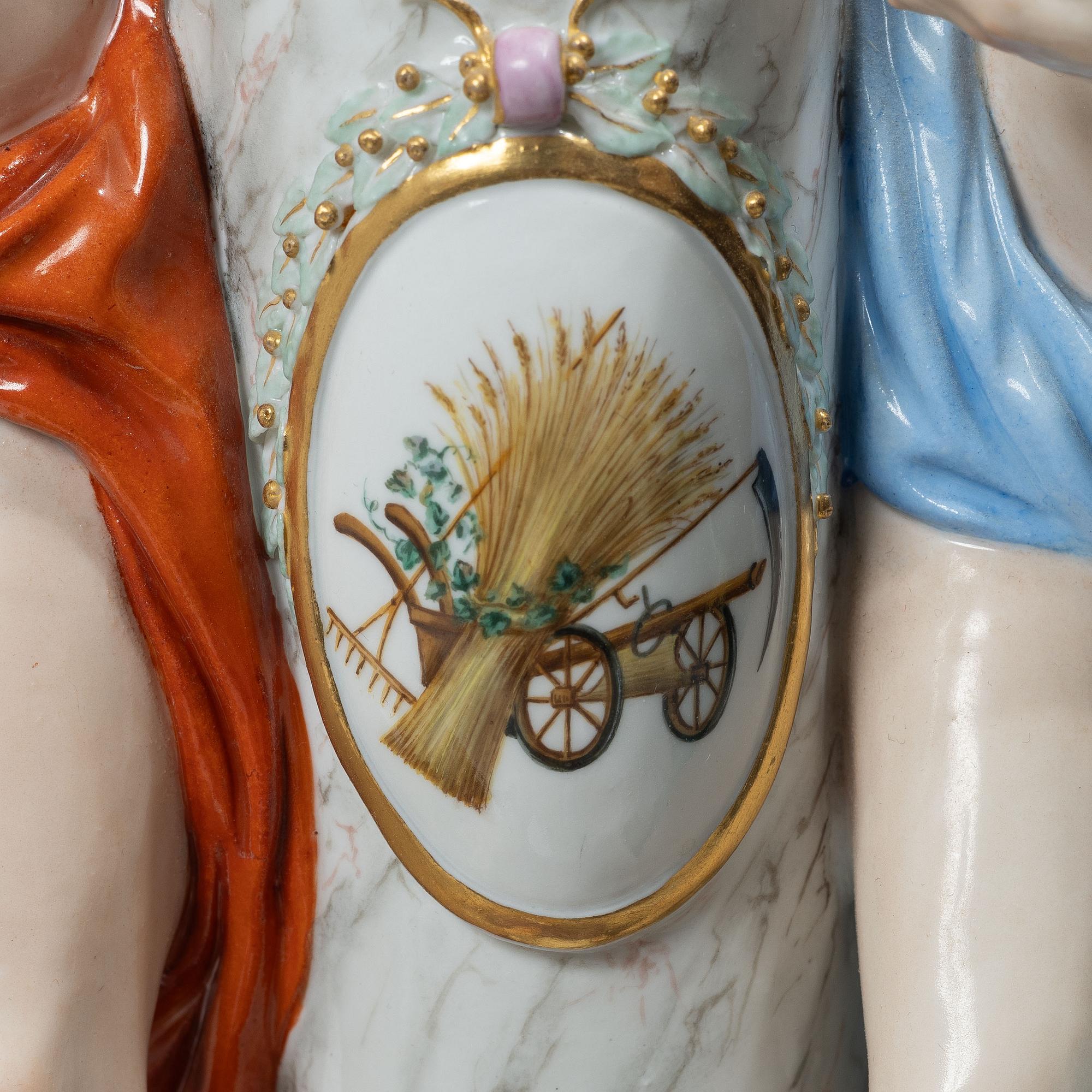 Meissen, Figurgrupp, porslin, "Allegorie der Handel", 1800-tal.