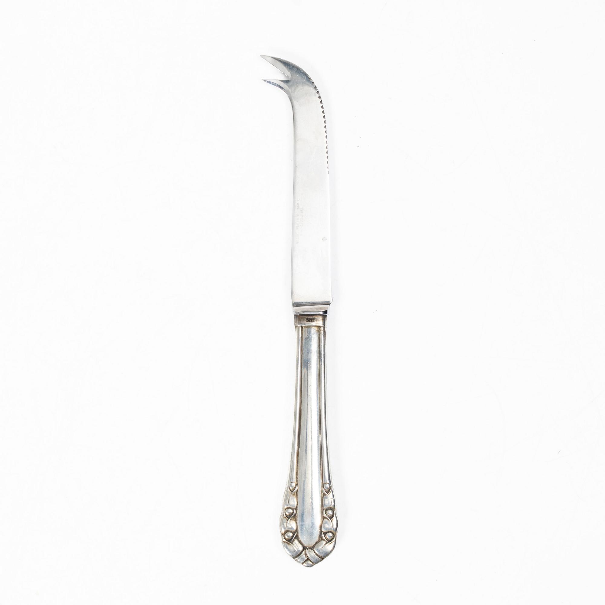 Georg Jensen, ostkniv, silver, Köpenhamn, 1900-talets andra hälft.