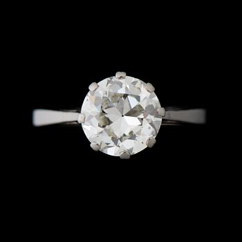 A RING, old cut diamond, 18K white gold. Timantti Ateljee, Helsinki Finland 1971.