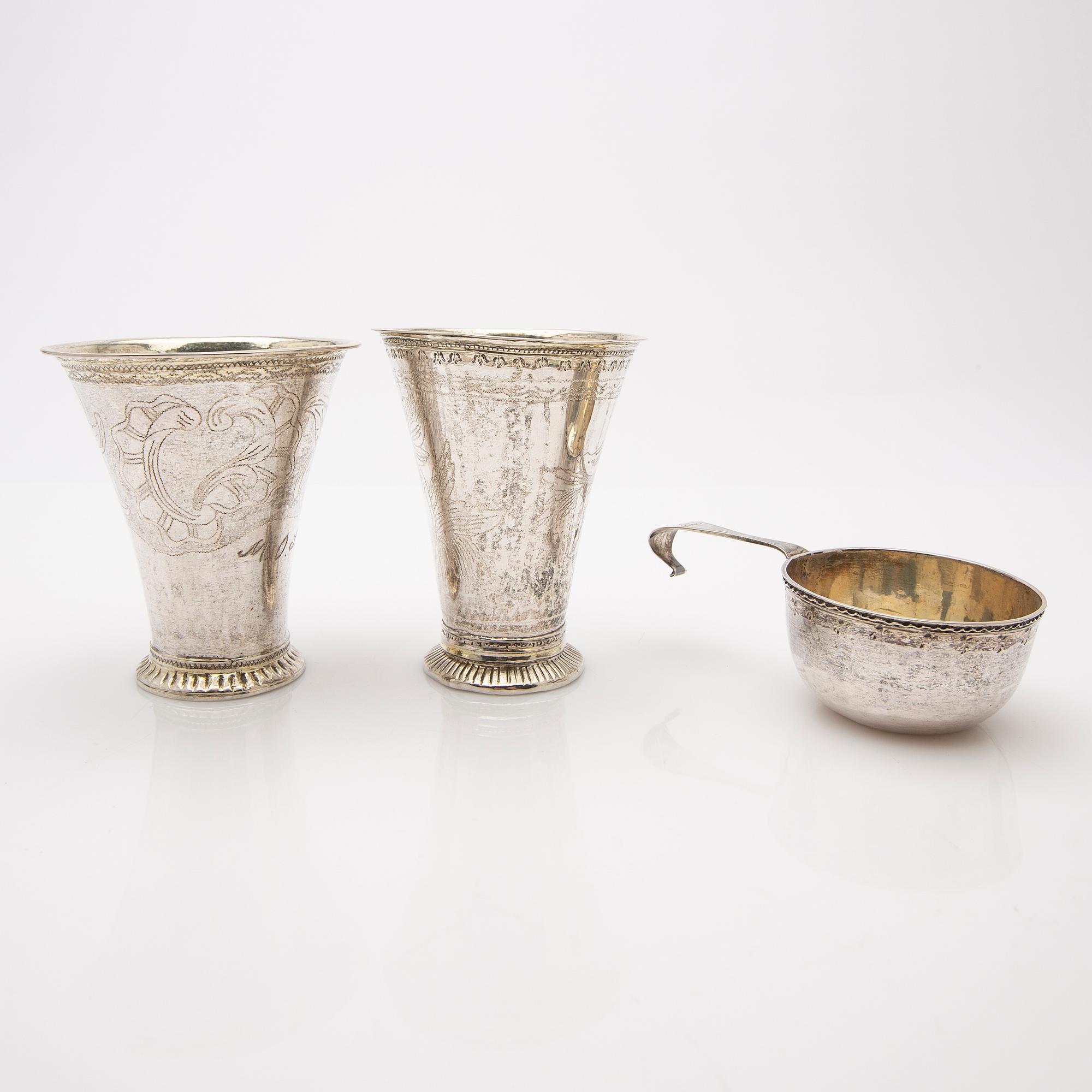 Silver, 3 delar, 1700-tal.