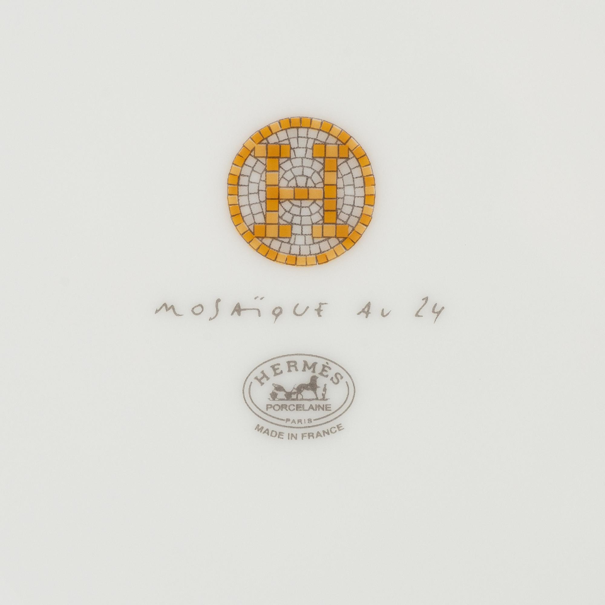 Hermès, servis, 8 delar, porslin, "Mosaique au 24", Frankrike.