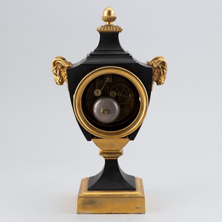 A french Empire table clock, first half of the 19th century.