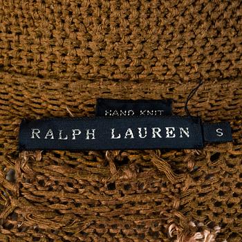 A handknitted cardigan by Ralph Lauren.