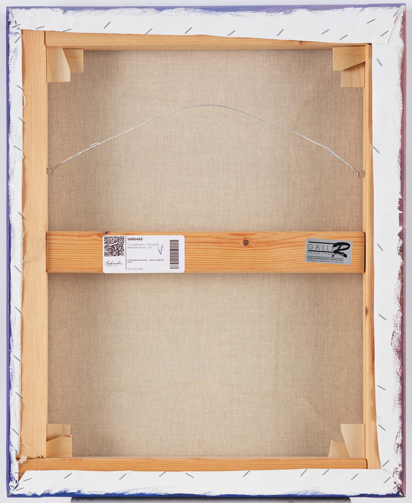 Yrjö Edelmann, "Wrapped darkblue parcel".