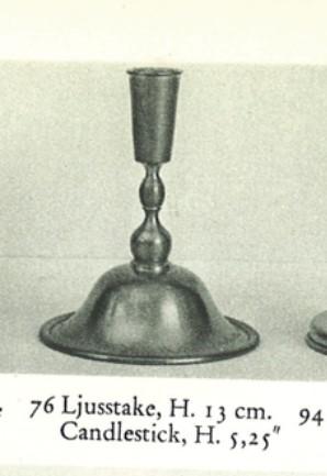 Firma Svenskt Tenn, a pair of pewter candlesticks model "76", Stockholm 1925.
