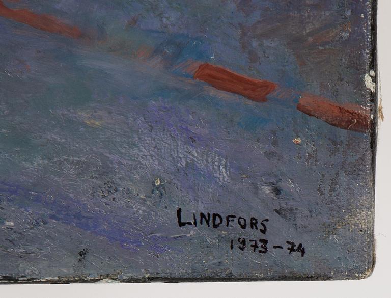 Kent Lindfors, oil on canvas, signed and dated 1973-74.