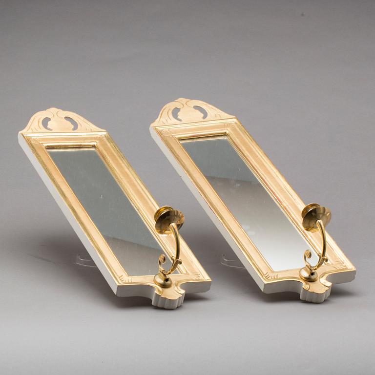 SPEGELLAMPETTER, ett par, "Regnaholm", ur IKEA:s 1700-tals serie, 1990-tal.