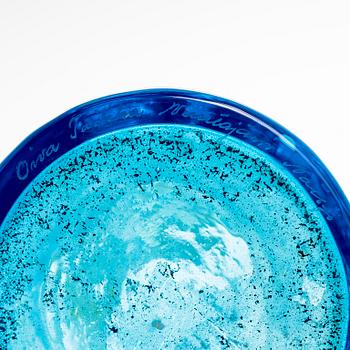 Oiva Toikka, a 'Bamboo' three stage glass vase, signed Oiva Toikka, Nuutajärvi Notsjö.
