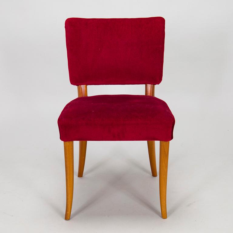 Matbord och stolar, 4 st, Oy Boman Ab, samt stolar 2 st, Werner West, 1930/40-tal.