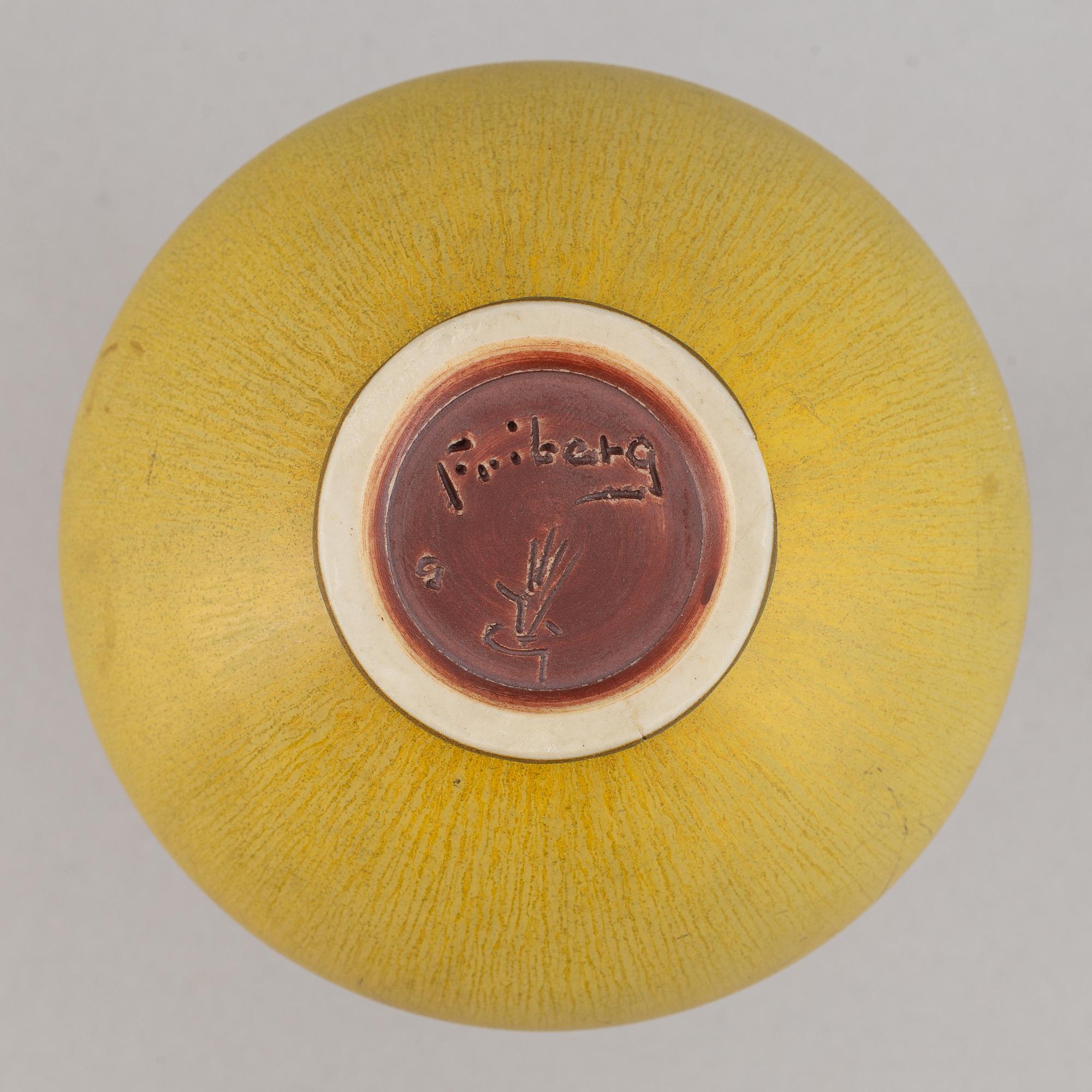 Berndt Friberg, a stoneware vase, Gustavsberg studio, Sweden 1965.