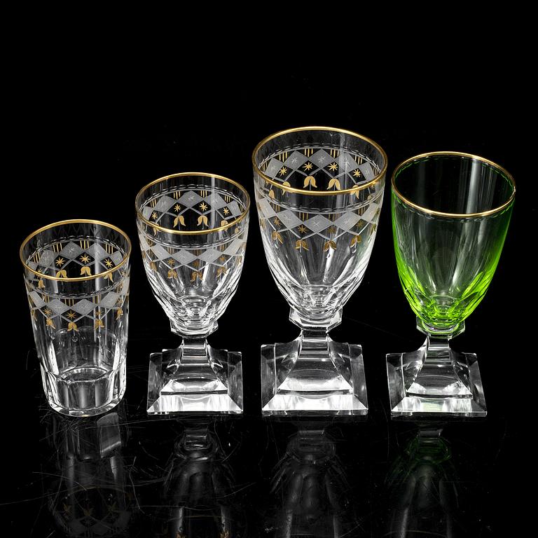 A part glass service, partly "Kosta Junior", 20th Century.