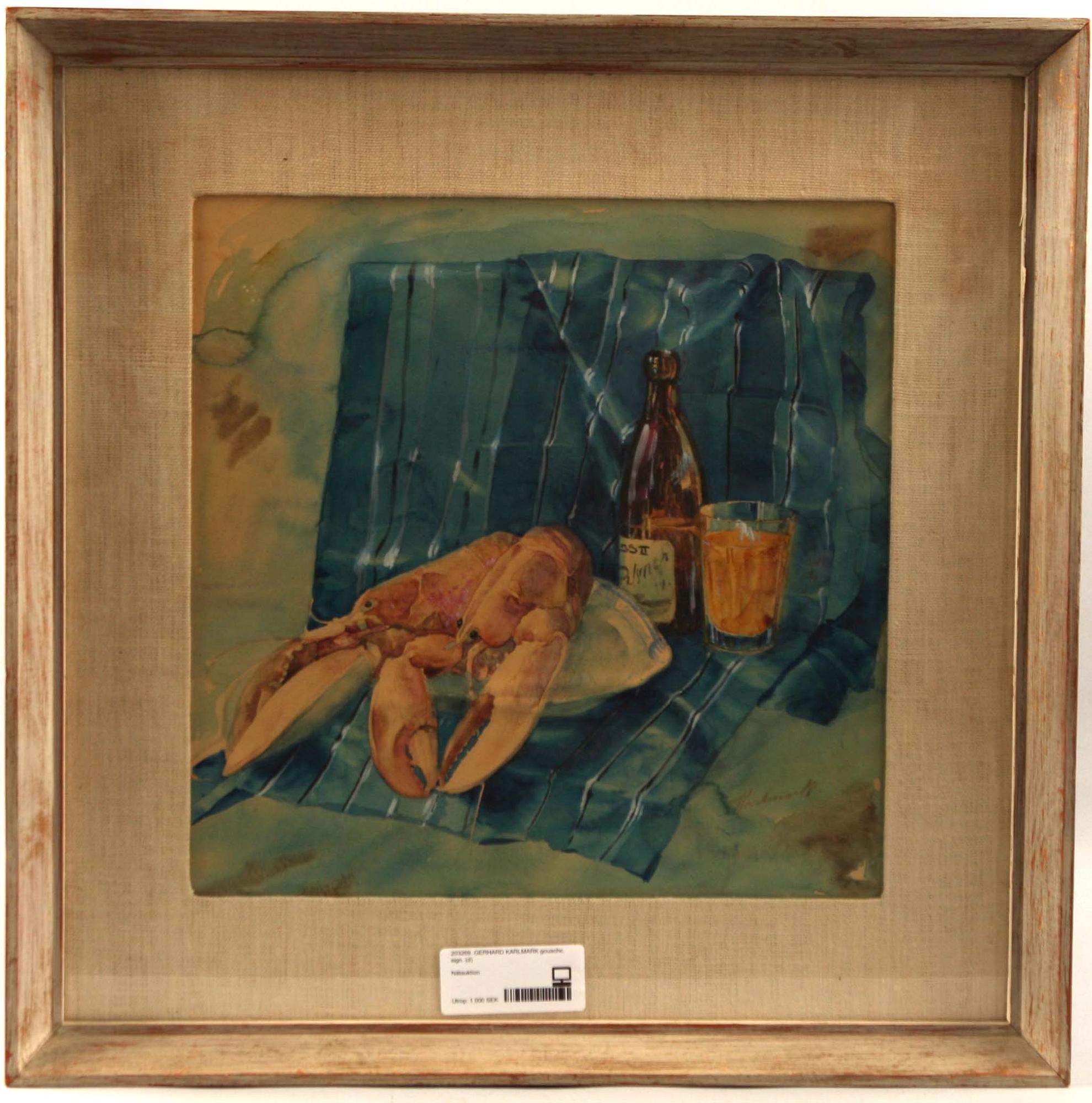 GERHARD KARLMARK gouache, sign.