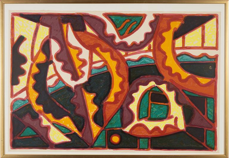 Lennart Rodhe, silkscreen in colours, 1980, signed 21/33.