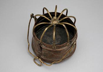 VIGVATTENKÄRL, koppar och mässing, 1700-tal.