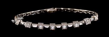 1179. ARMBAND, 8 st briljantslipade diamanter, tot. ca 0.80 ct.