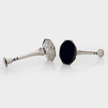 Ljusstakar, silver, finska kontrollstämplar 1937.