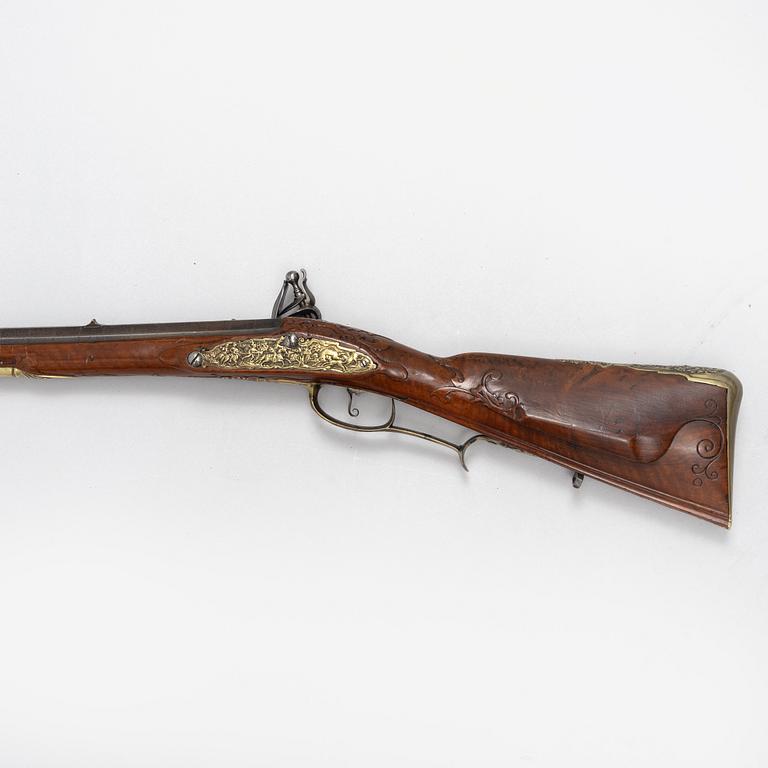 Flintlock rifle, signed Caspar Lotz, (Prague around the year 1800).