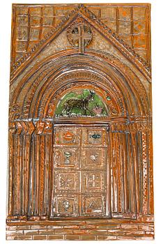 Rut Bryk, a stoneware wall relief signed a tergo BRYK.