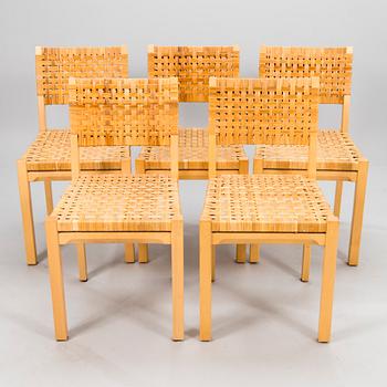 AINO AALTO, A set of five chairs model 615, Artek.